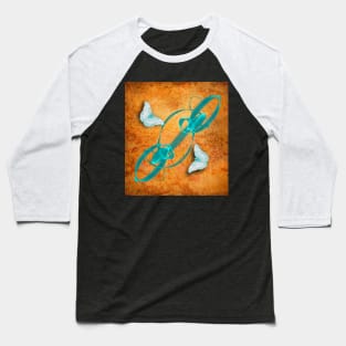 blue butterflies in abstract landscape Baseball T-Shirt